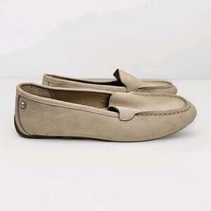 Hush Puppies Women's Ozzie Driving Loafers Beige Size 7.5 M PW-Ozzie Slip-On